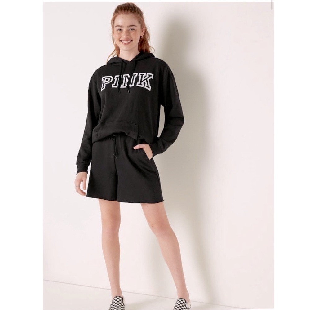 VS Pink Dad Shorts in Pure Black | NWOT
